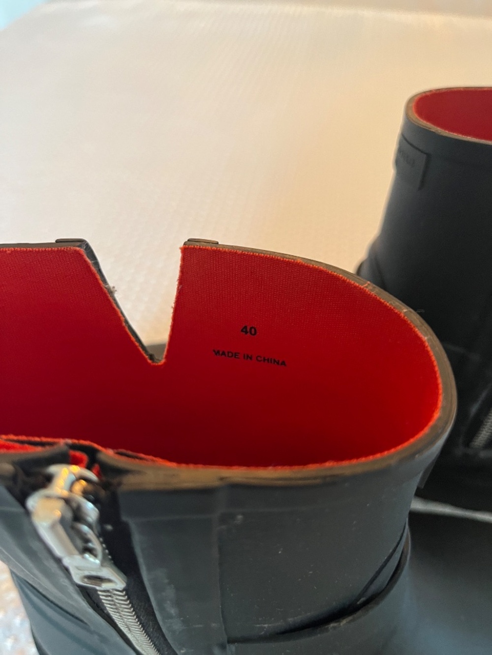 Rag & Bone Black Rain Ankle Boots Waterproof Moto Zip - Picture 5 of 6